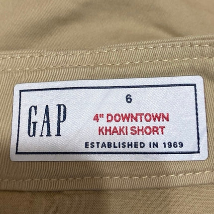 Gap 4" Downtown Men's Beige Tan Khaki Chino Straight Leg Casual Shorts Size 6