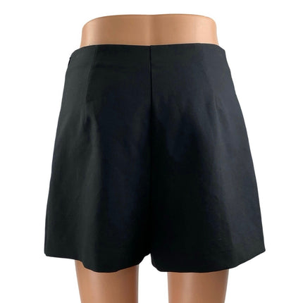 Zara Women's Blue High Waisted Zip Faux Wrap Mini Skirt Shorts Skort Size S