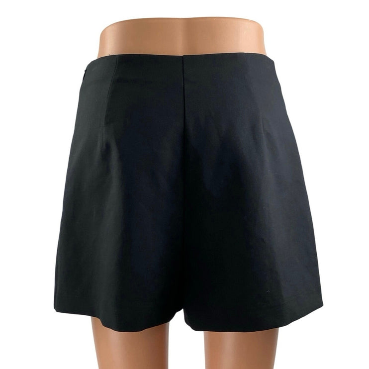 Zara Women's Blue High Waisted Zip Faux Wrap Mini Skirt Shorts Skort Size S