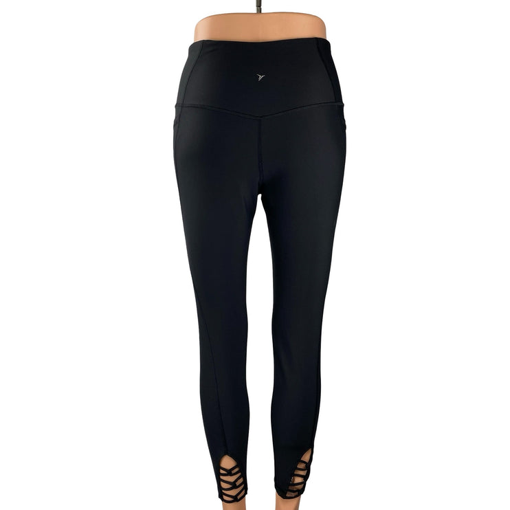 Old Navy Active Women's Black High Rise Yoga Running Athletic Leggings Pants M