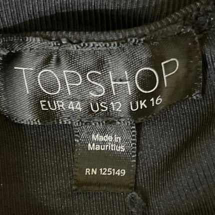 Topshop Women's Black Twist Knot Front V-neck Long Sleeve Bodysuit Blouse Top 12