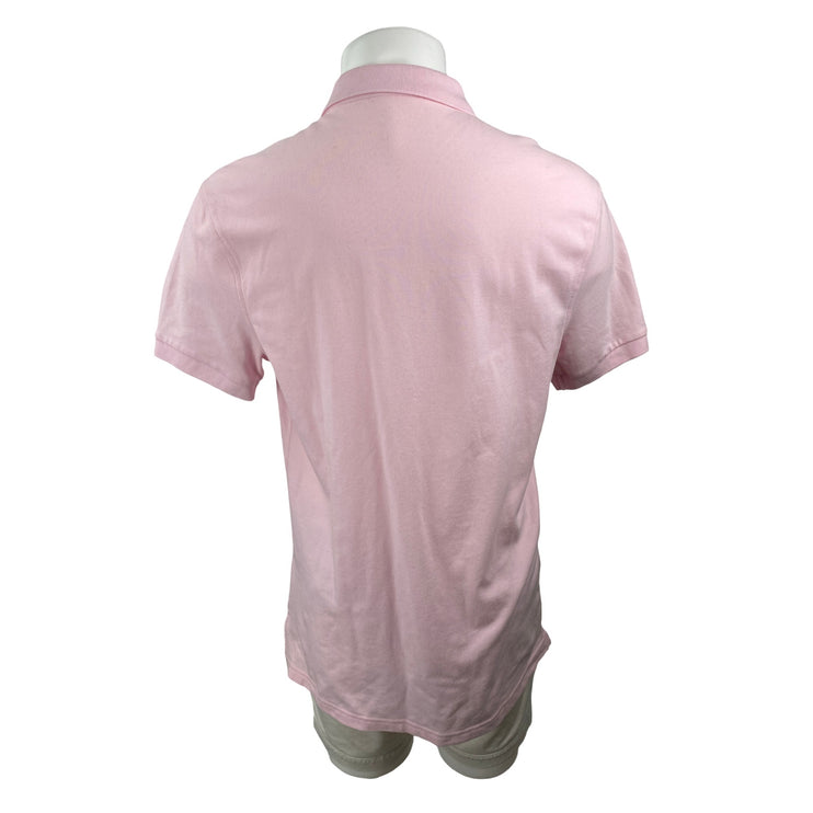 J.Crew Flex Pique Men's Pink Short Sleeve Golf Casual Polo Shirt Top Size L