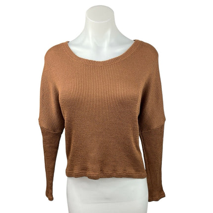 Cape Juby Women's Ribbed Knit Long Sleeve Boat Neck Pullover Sweater Top Size L