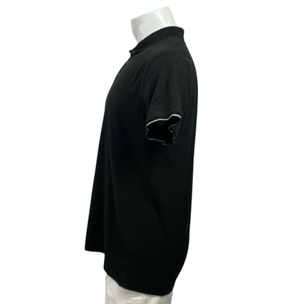 Denim & Flower Ricky Singh Men's Black Short Sleeve Collared Polo Shirt Top Sz M