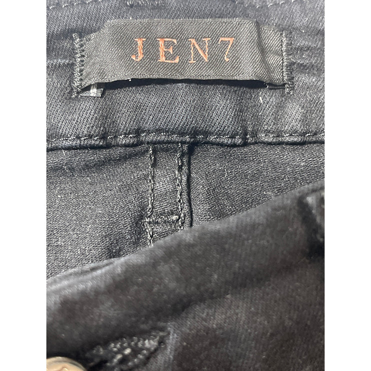 Jen7 7 For All Mankind Black High Waisted Slim Skinny Y2k Denim Jeans Size 10