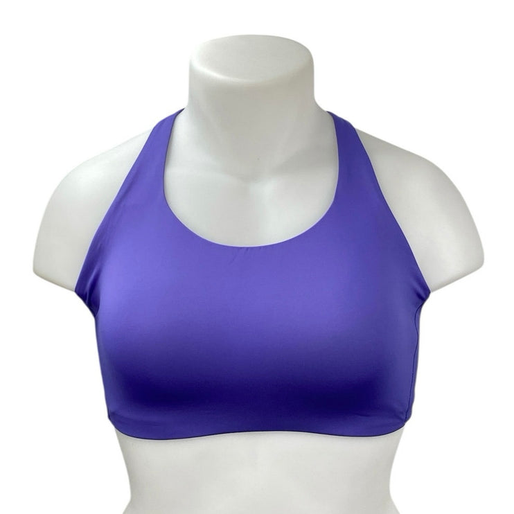 Lululemon Energy High Support Blue Strappy Sleeeveless Athletic Sports Bra 36DD