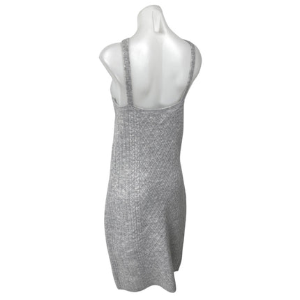 House of Harlow 1960 Gray Sleeveless Cable Knit Argyle Tank Sweater Mini Dress L