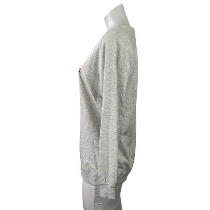 Zoe Ferdinand Paris Womens Gray Long Sleeve Casual Crew Neck Sweatshirt Top Sz M
