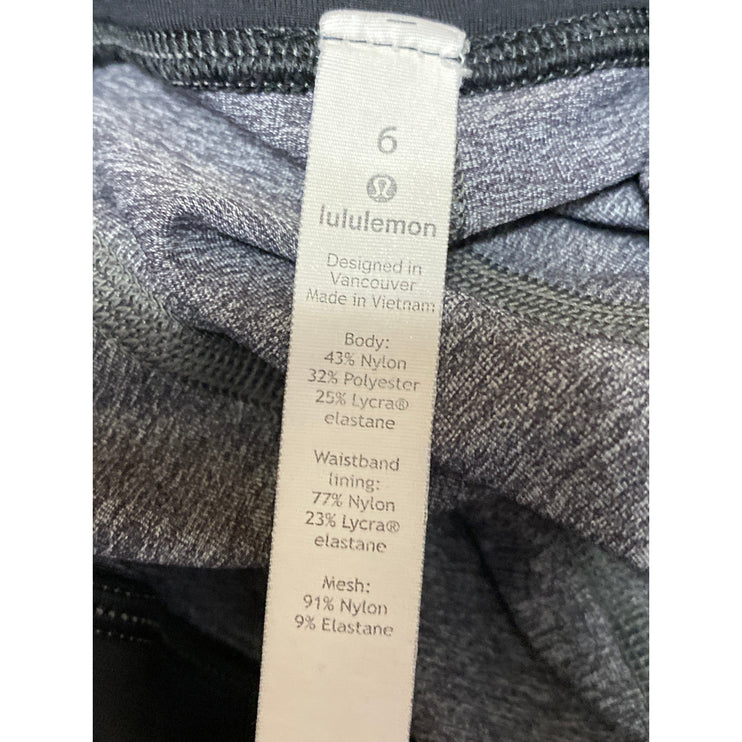 Lululemon Pace Rival Crop Women' s Gray Running Yoga Athletic Leggings Pants 6