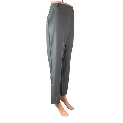 NEW Ni Min Women's Gray Straight Leg Loose High Waisted Trousers Pants Size S
