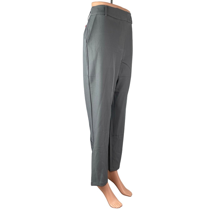 NEW Ni Min Women's Gray Straight Leg Loose High Waisted Trousers Pants Size S