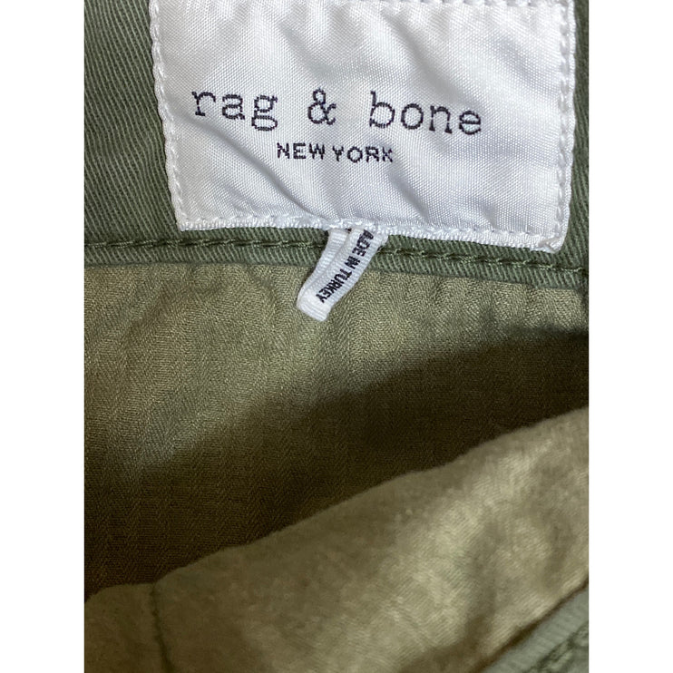Rag & Bone Men's Army Green Mid Rise Straight Bermuda Chino Khaki Shorts Size 32