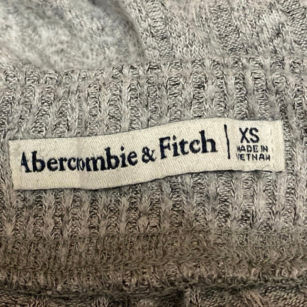 Abercrombie & Fitch Women's Gray Ribbed Tapered Lounge Joggers Sweatpants Sz XS