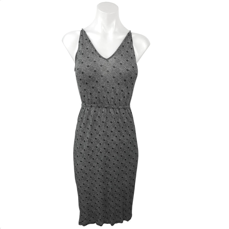 & Other Stories Gray Polka Geometric Sleeveless V-neck Bodycon Pencil Dress 4