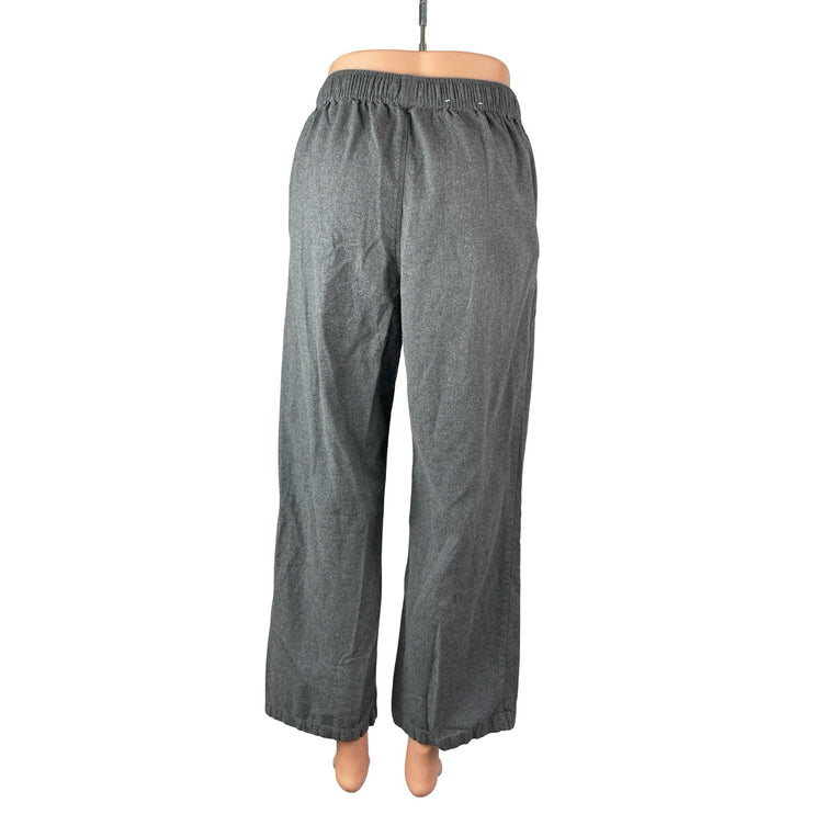 Uniqlo Women's Gray Drawstring Wide Leg High Rise Lounge Trousers Pants Size S