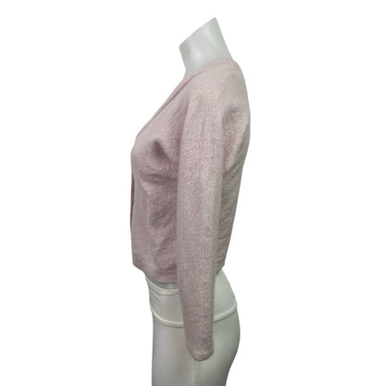 Vince 100% Cashmere Women's Pink Long Sleeve Button Up Cardigan Sweater Top Sz S