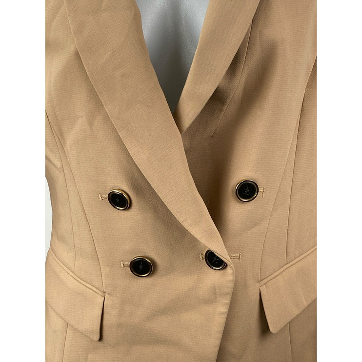White House Black Market Praline Women's Brown Long Sleeve Blazer Coat Jacket 6