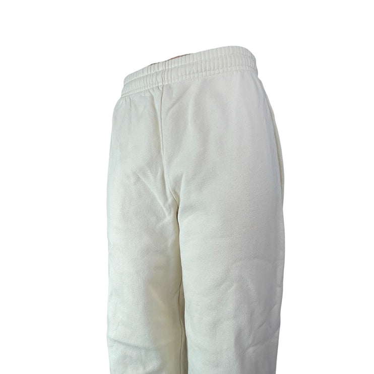 Reformation White Fleece High Waist Tapered Leg Trousers Joggers Sweat Pants XS