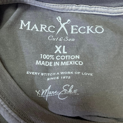 Marc Ecko Men's Brown Tan Short Sleeve Crew Neck Graphic Tee T-Shirt Top Size XL