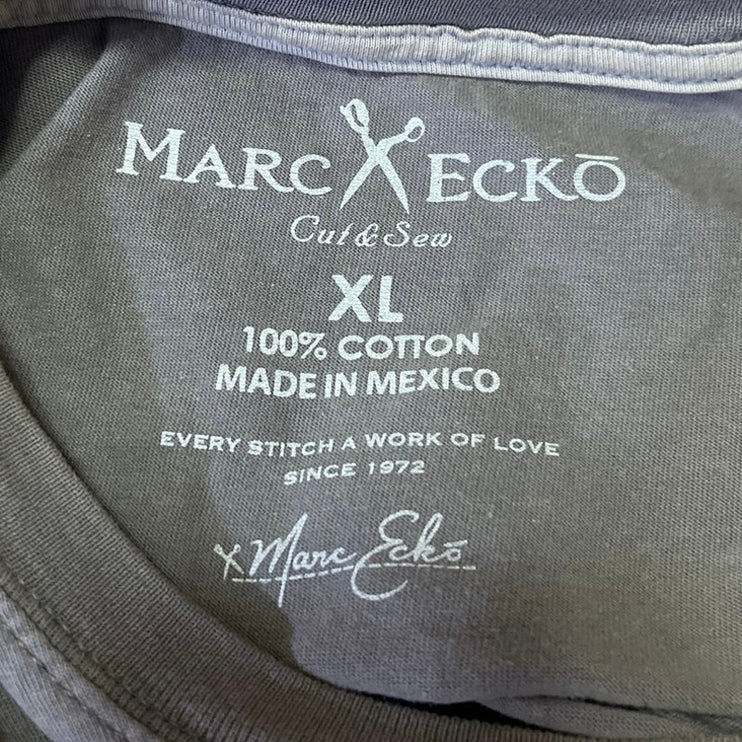 Marc Ecko Men's Brown Tan Short Sleeve Crew Neck Graphic Tee T-Shirt Top Size XL