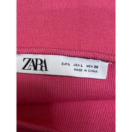 Zara Women's Pink Sleeveless Sweetheart Rib Knit Cami Camisole Tank Top Size L