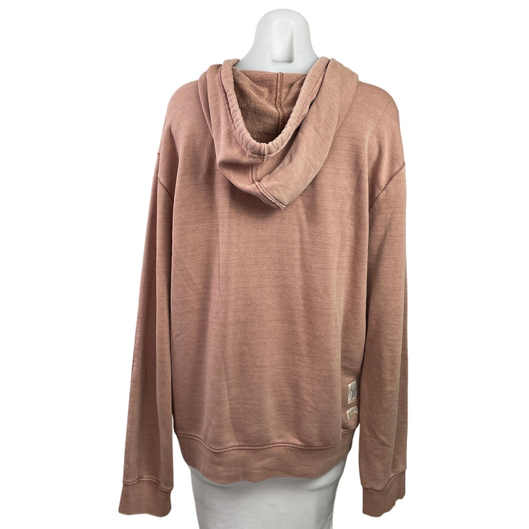 Buffalo Davin Bitton Women's Brown Long Sleeve Hoodie Hooded Sweatshirt Top L