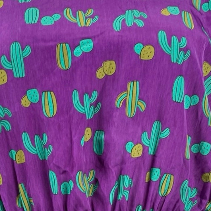 Peach Love California Oh My Gosh Cactus Cap Sleeve Mini A-Line Blouson Dress 3XL