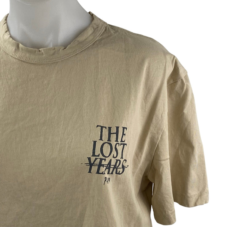 P&Co Women's Beige The Lost Years Floral Short Sleeve T Shirt Tee Top Size XS