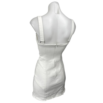 For Love & Lemons Monica White Hook Sleeveless Cami Tank Bodycon Mini Dress XS