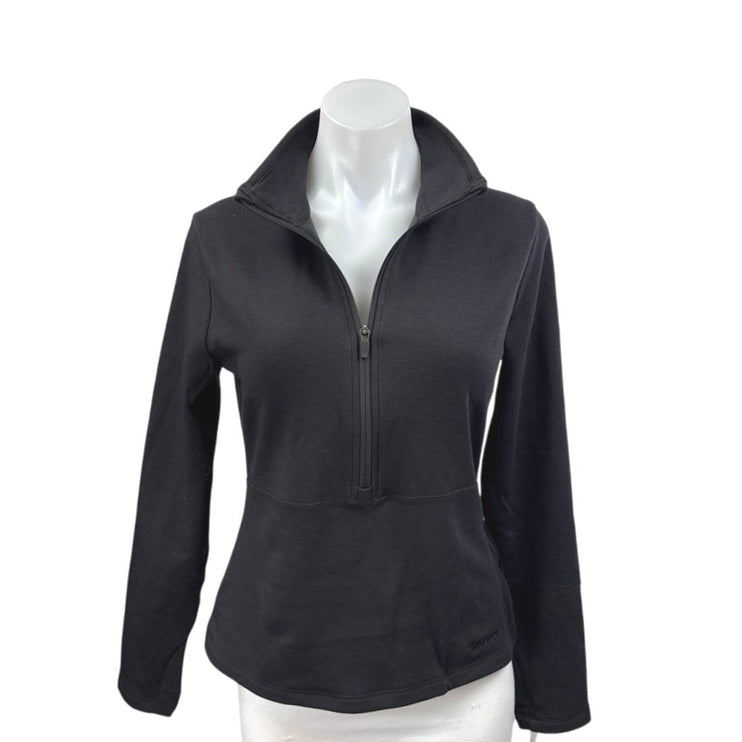 NEW Spyder Speed Fleece Women's Black 1/2 Zip Collared Long Sleeve Jacket Top S