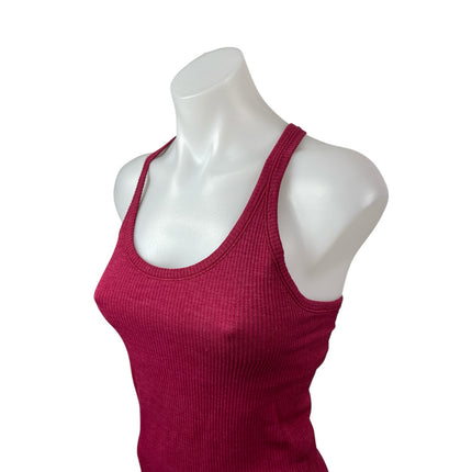 Lululemon Pink Scoop Neck Sleeveless Yoga Athletic Activewear Crop Tank Top Sz 2