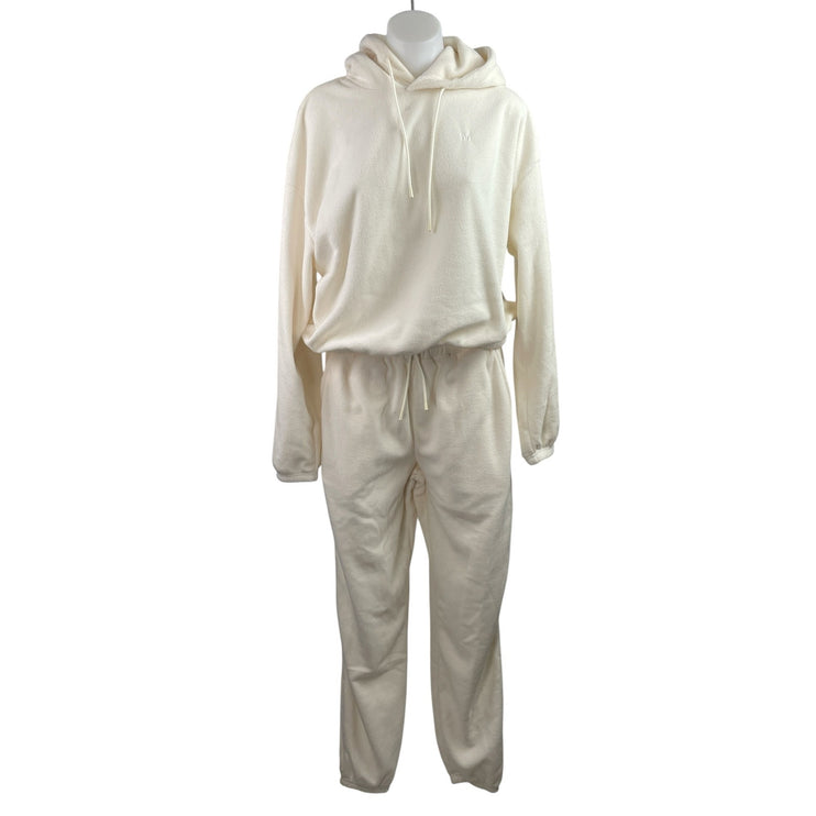 MP MyProtein Women's Cream Lounge Hoodie Hooded Sweatpants 2 Piece Set Size S