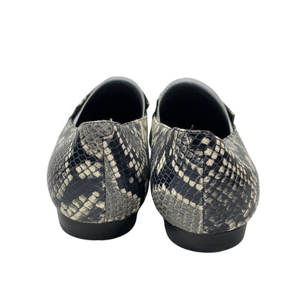 Marc Fisher Zurri Pointed Toe Snakeskin Animal Print Leather Loafer Shoes Sz 10