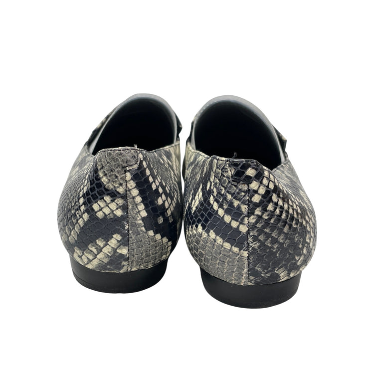 Marc Fisher Zurri Pointed Toe Snakeskin Animal Print Leather Loafer Shoes Sz 10