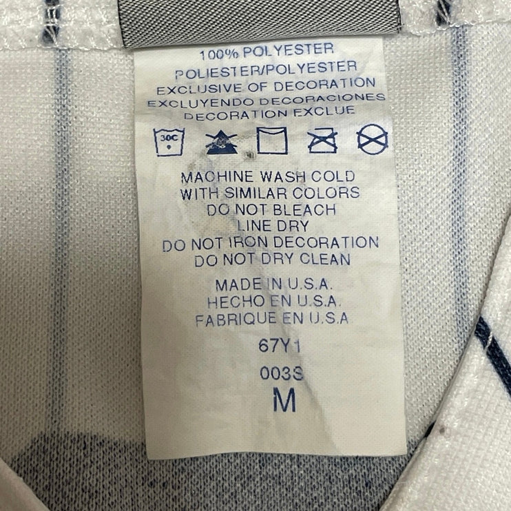Majestic Kids Boys White New York Yankee #2 MLB Button Up Jersey Top Size M