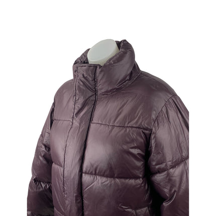 Fabletics Women's Purple Stand Collar Full Zip Puffer Quilted Coat Jacket Size S