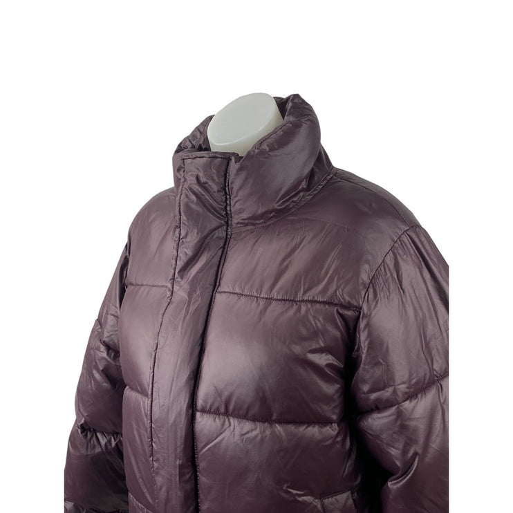 Fabletics Women's Purple Stand Collar Full Zip Puffer Quilted Coat Jacket Size S