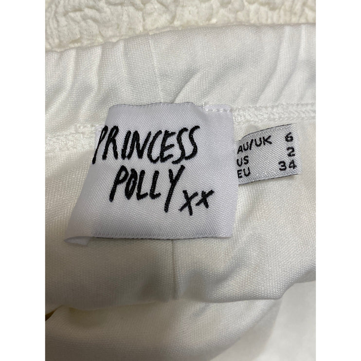 Princess Polly Gazet Womens Cream Textured High Rise Maxi Pencil Bodycon Skirt 2