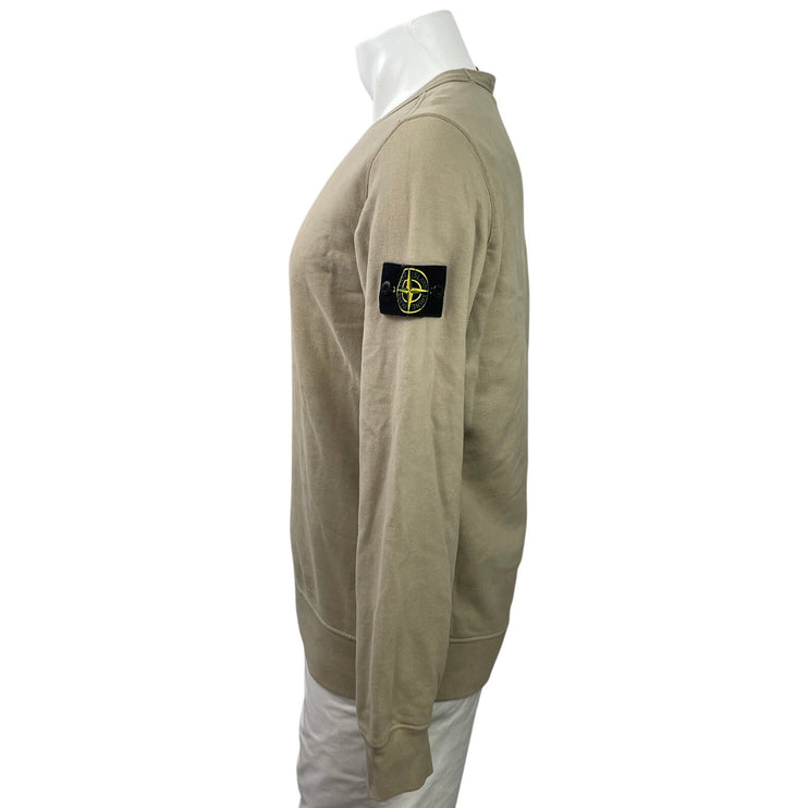 Stone Island Men's Beige Long Sleeve Crew Neck Knit Sweatshirt Sweater Top L