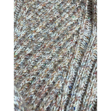 LUSH Womens Tan Wool Ribbed Knit Long Sleeve Turtleneck Tunic Sweater Top Size S