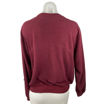 Zella Women's Red Round Neck Tie Long Sleeve Sweater Sweatshirt Top Size S