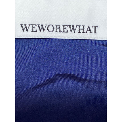 WeWoreWhat Women's Blue Patchworks Halter Two Piece Bikini Swimsuit Swimwear M