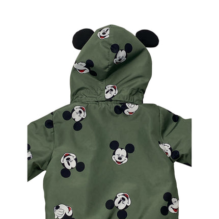 Disney Mickey Mouse Baby Kids Hoodie Ears Fleece Zip Raincoat Jacket Coat 9M