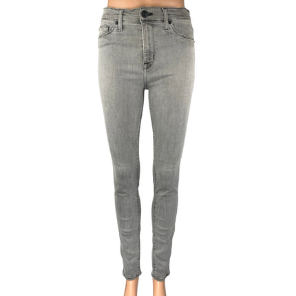 Hudson Mid Rise Natalie Women's Gray Washed Super Skinny Denim Jeans Size 28