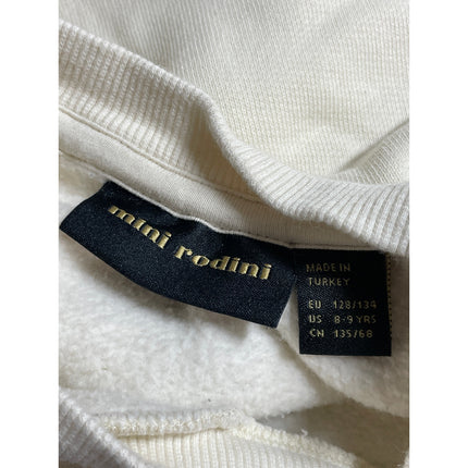 Mini Rodini Kids Girl White Polar Bear Print Crew Neck Sweater Sweatshirt 8-9 YO