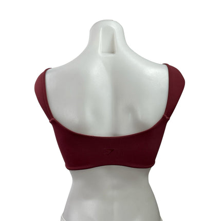Gymshark Soft Sculpt Red Cap Sleeve Yoga Workout Activewear Bralette Crop Top XS