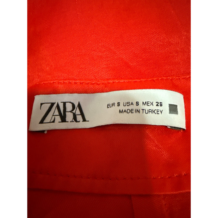 Zara Red Sleeveless Silk Satin-Effect Cutout Cross Back Knot Slip Mini Dress S