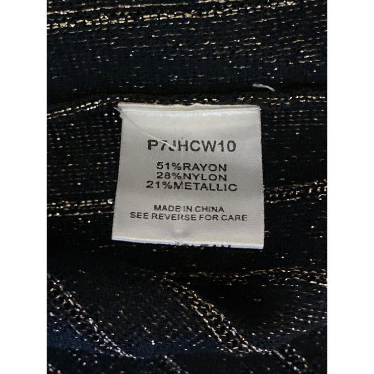 Parker Multicolor Metallic Colorblock Ribbed One Shoulder Mini A-Line Dress Sz M