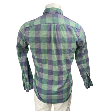 J.Crew Men's Green Purple Plaid Checkered Long Sleeve Button Down Shir –  Brie