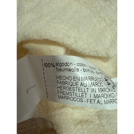 Zara Womens Beige Cotton Long Sleeve V-Neck Button Down Shirt Blouse Top Size XS